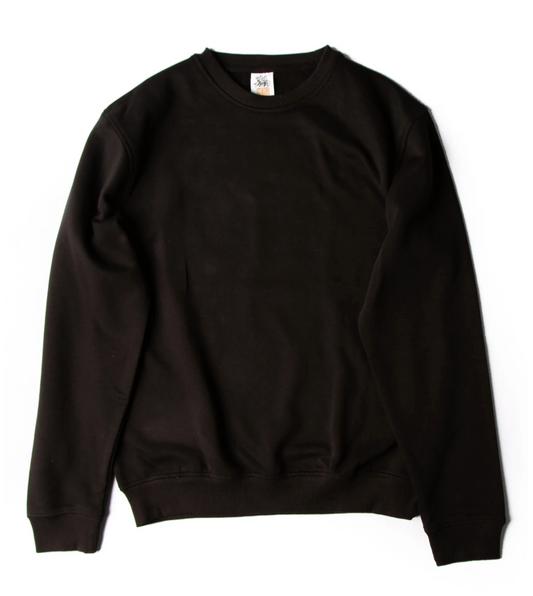 Unisex Blank Crewneck Sweatshirt Black